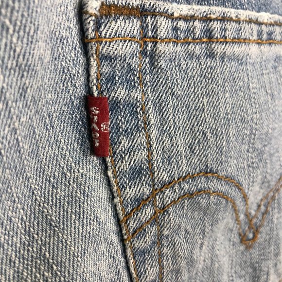 LEVI'S Denim Jean Shorts 529 Cutoff Shorts Size 12 - Picture 8 of 9